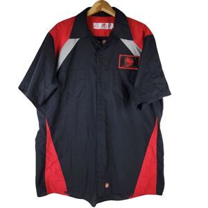 NICERIDE Lifestyle Apparel Shirt Mens XL Red Kap Mechanic Work Nice Ride Surf